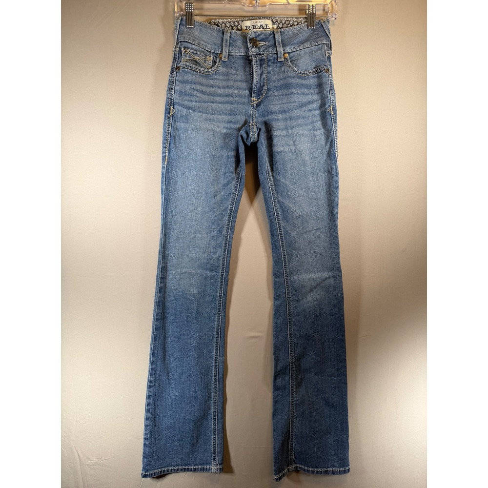 Ariat REAL Denim Women 25L Medium Wash Mid Rise Bootcut Jeans Slim Fit 10011681